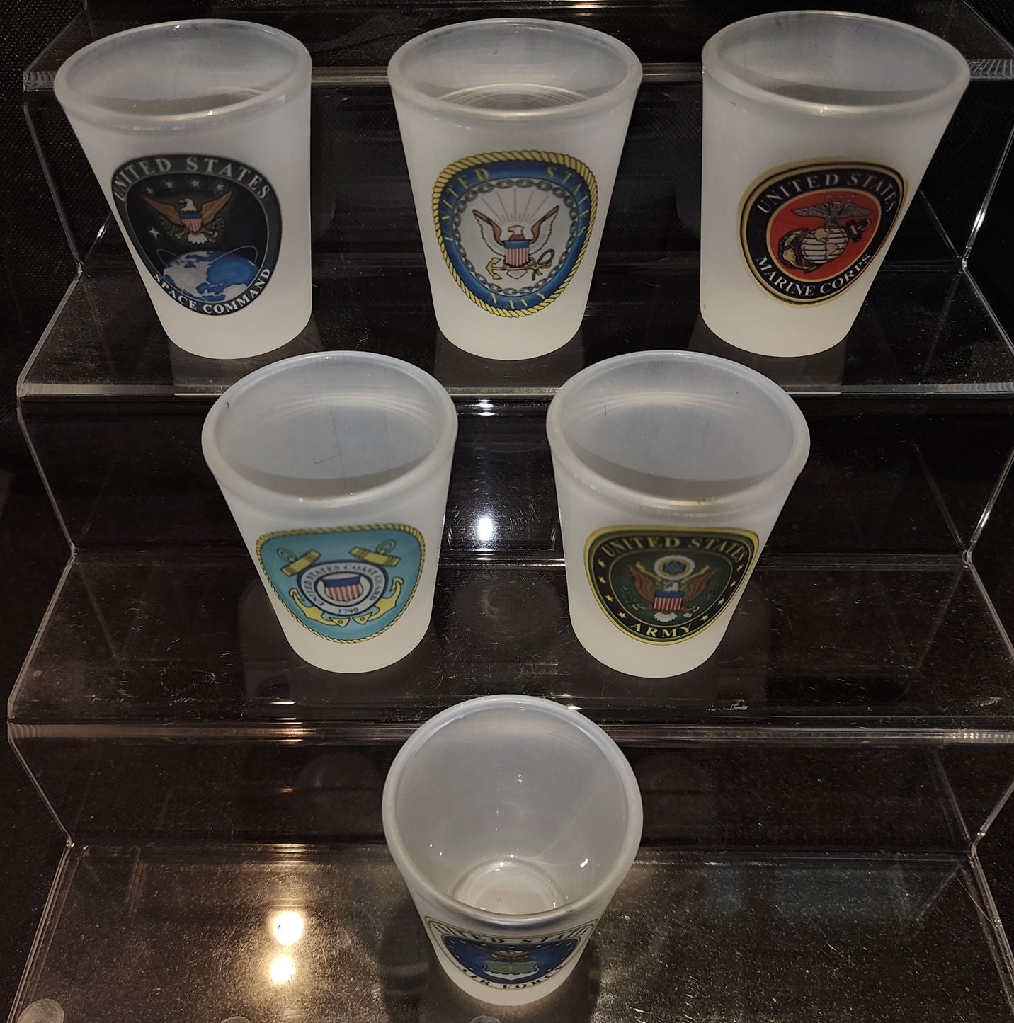 Ceramic Shot Glass Set - Mixed Military Collection (Qty 6)