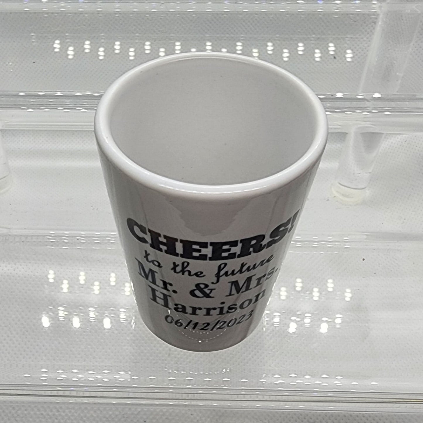 Custom Ceramic Shot Glass Set - Wedding Favors (Qty 10)