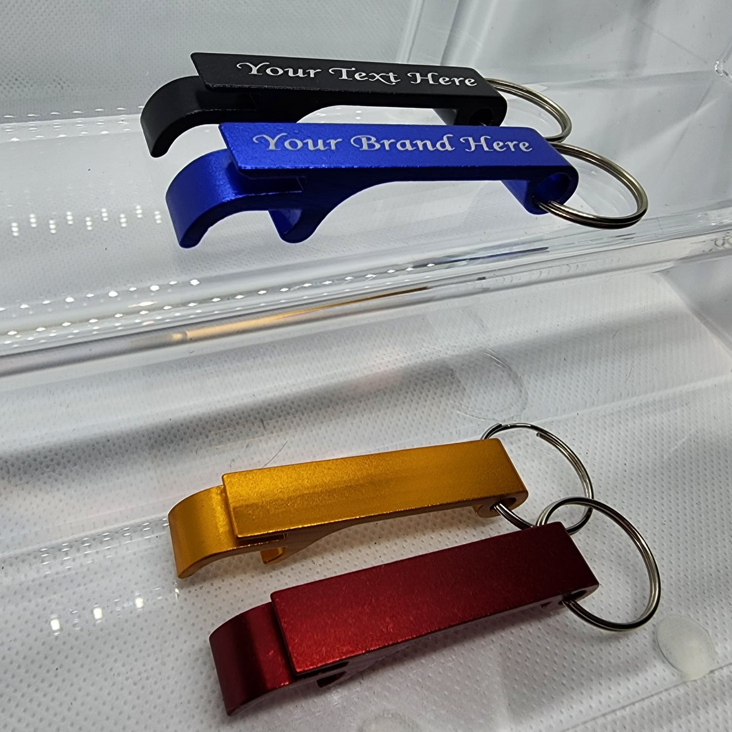Custom Engraved Keychain Bottle Opener - 6 Pack