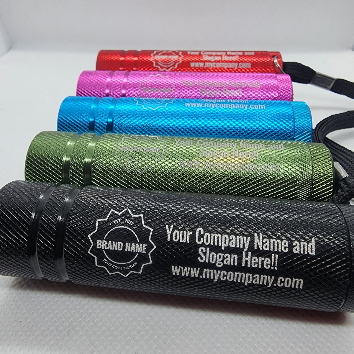 Custom Made Flashlight Custom Engraved Flashlight - Textured Barrel – Lightbourne Branding and ...